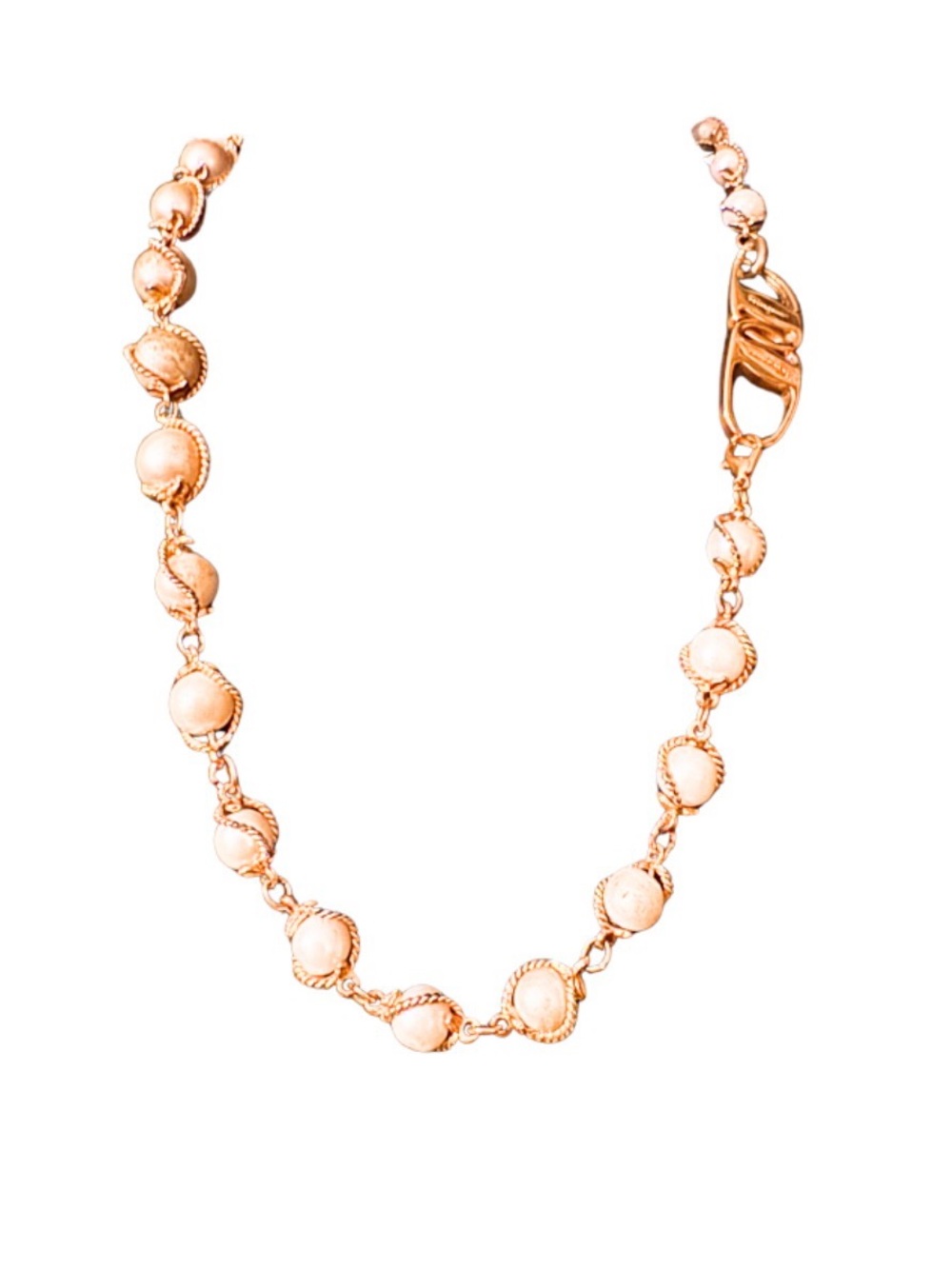 Ferragamo Upcycled Caged Pearl Necklace - Picture 3 of 12